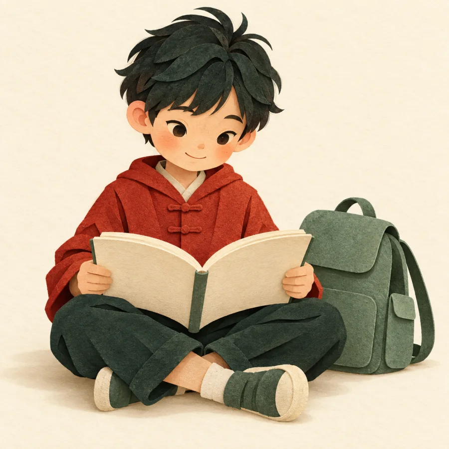 читать (книгу); ходить в школу, учиться